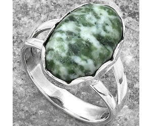 Natural Dioptase Ring size-7.5 SDR156193 R-1338, 11x16 mm