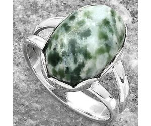 Natural Dioptase Ring size-7.5 SDR156203 R-1338, 10x15 mm