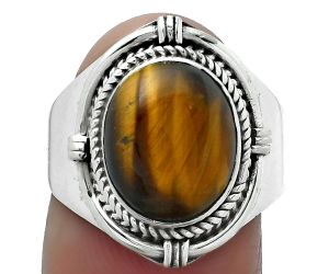 Natural Tiger Eye - Africa Ring size-7.5 SDR156242 R-1539, 10x12 mm