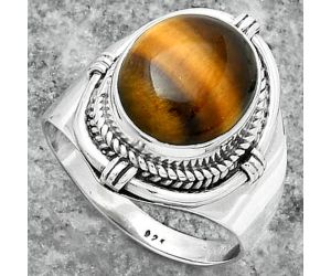 Natural Tiger Eye - Africa Ring size-7 SDR156244 R-1539, 10x12 mm