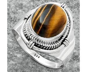 Natural Tiger Eye - Africa Ring size-8 SDR156251 R-1539, 10x12 mm