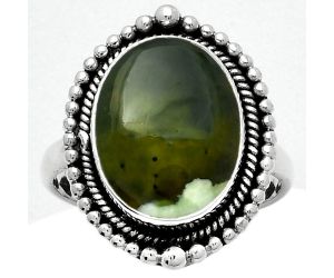 Natural Chrome Chalcedony Ring size-7 SDR156997 R-1154, 10x14 mm