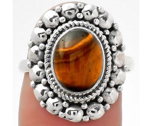 Natural Tiger Eye - Africa Ring size-8 SDR157796 R-1399, 8x10 mm