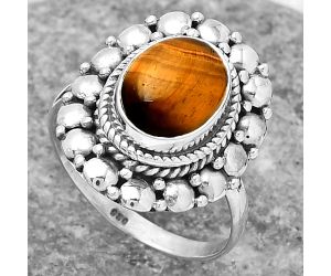 Natural Tiger Eye - Africa Ring size-8 SDR157796 R-1399, 8x10 mm