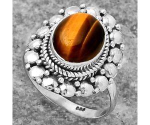 Natural Tiger Eye - Africa Ring size-7 SDR157813 R-1399, 8x10 mm