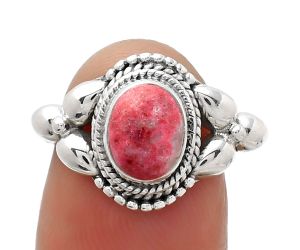 Natural Pink Thulite - Norway Ring size-8 SDR157892 R-1286, 6x8 mm