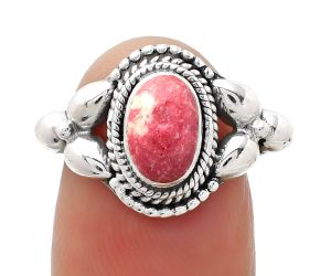 Natural Pink Thulite - Norway Ring size-9 SDR157914 R-1286, 6x9 mm