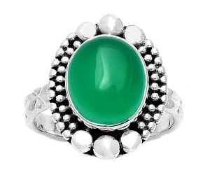 Natural Green Onyx Ring size-7.5 SDR158434 R-1154, 10x12 mm