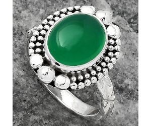 Natural Green Onyx Ring size-7.5 SDR158434 R-1154, 10x12 mm