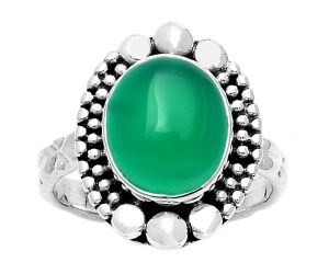 Natural Green Onyx Ring size-7.5 SDR158446 R-1154, 10x12 mm