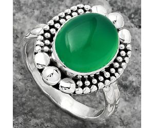 Natural Green Onyx Ring size-7.5 SDR158446 R-1154, 10x12 mm