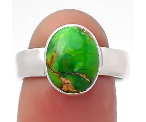 Copper Green Turquoise - Arizona Ring size-7.5 SDR158537 R-1001, 9x11 mm