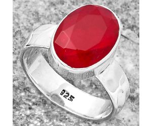 Lab Created Ruby Ring size-9 SDR158560 R-1001, 10x14 mm