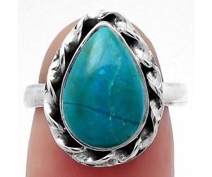 Natural Azurite Chrysocolla Ring size-7 SDR159244 R-1083, 9x14 mm