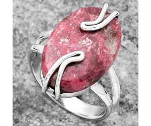 Natural Pink Thulite - Norway Ring size-9 SDR159523 R-1502, 13x20 mm