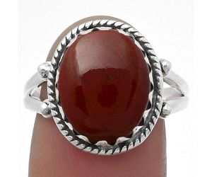 Natural Red Moss Agate Ring size-8.5 SDR159603 R-1474, 11x14 mm