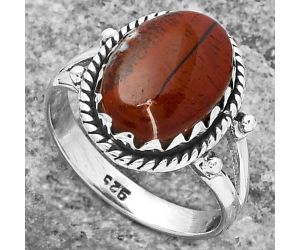 Natural Red Moss Agate Ring size-8 SDR159609 R-1474, 10x14 mm