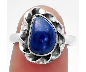 Natural Lapis - Afghanistan Ring size-7.5 SDR159966 R-1083, 8x11 mm