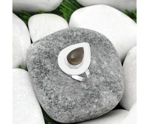 Natural Gray Moonstone Ring size-8 SDR160214 R-1082, 8x12 mm