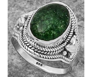 Natural Green Aventurine Ring size-8 SDR160725 R-1312, 10x14 mm