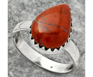 Natural Red Moss Agate Ring size-8 SDR161528 R-1210, 10x14 mm