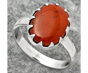 Natural Red Moss Agate Ring size-8.5 SDR161539 R-1210, 10x14 mm