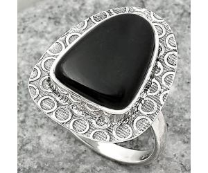 Natural Black Onyx - Brazil Ring size-8 SDR161727 R-1090, 12x16 mm