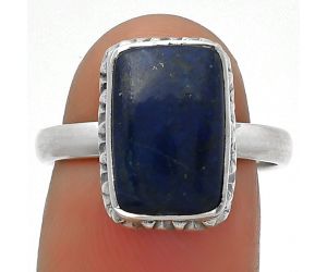 Natural Lapis - Afghanistan Ring size-7.5 SDR161907 R-1191, 9x13 mm