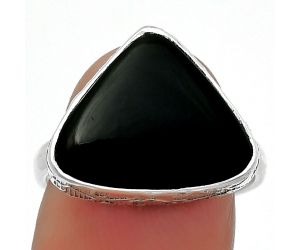 Natural Black Onyx - Brazil Ring size-7.5 SDR161986 R-1191, 14x16 mm