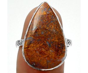 Natural Red Moss Agate Ring size-8 SDR162436 R-1191, 15x23 mm