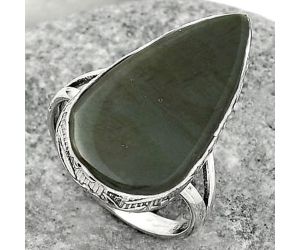 Natural Black Onyx - Brazil Ring size-9 SDR162530 R-1191, 14x26 mm