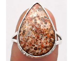 Natural Leopard Skin Jasper Ring size-9 SDR162761 R-1191, 15x20 mm