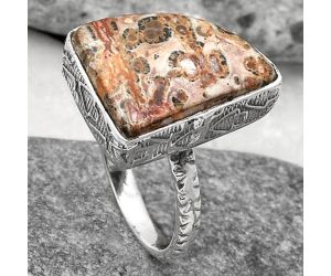 Natural Leopard Skin Jasper Ring size-7 SDR162780 R-1191, 12x16 mm