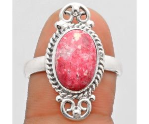 Natural Pink Thulite - Norway Ring size-9.5 SDR163122 R-1500, 9x13 mm