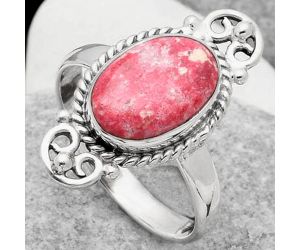 Natural Pink Thulite - Norway Ring size-9.5 SDR163122 R-1500, 9x13 mm