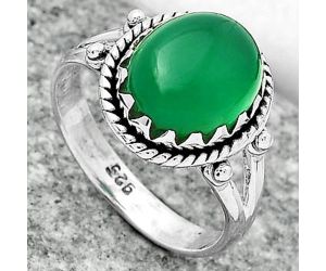 Natural Green Onyx Ring size-9 SDR163322 R-1474, 10x12 mm