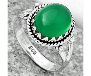 Natural Green Onyx Ring size-8.5 SDR163337 R-1474, 10x12 mm