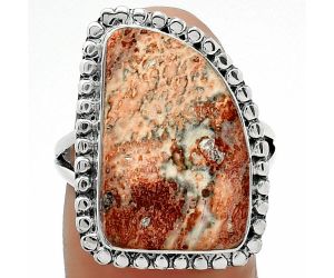 Natural Leopard Skin Jasper Ring size-8 SDR163439 R-1071, 13x19 mm