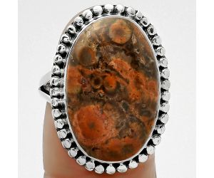 Natural Poppy Jasper Ring size-8 SDR163467 R-1071, 14x21 mm