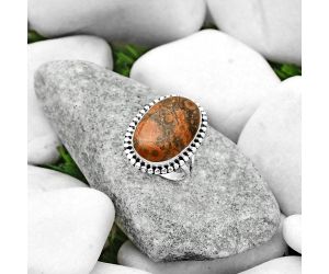 Natural Poppy Jasper Ring size-8 SDR163467 R-1071, 14x21 mm