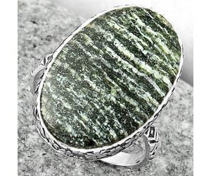 Natural Chrysotile Ring size-9 SDR163567 R-1191, 16x24 mm