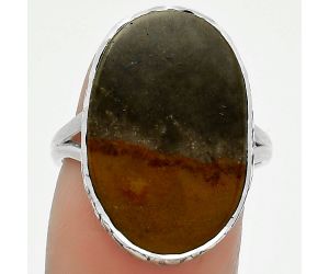 Natural Polygram Jasper Ring size-8 SDR163927 R-1191, 14x22 mm