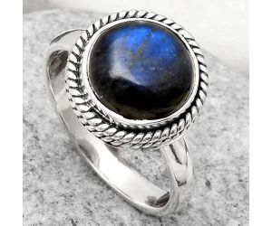 Blue Fire Labradorite - Madagascar Ring size-7 SDR164174 R-1009, 10x10 mm