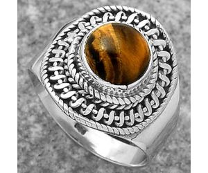 Natural Tiger Eye - Africa Ring size-8 SDR164520 R-1279, 8x8 mm