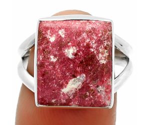 Natural Pink Thulite - Norway Ring size-7.5 SDR165061 R-1002, 12x14 mm