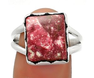 Natural Pink Thulite - Norway Ring size-9 SDR165166 R-1338, 12x14 mm