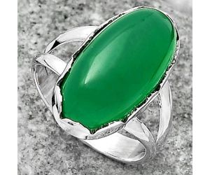 Natural Green Onyx Ring size-7 SDR165170 R-1338, 10x20 mm