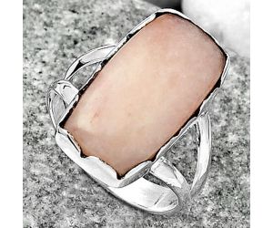 Natural Pink Scolecite Ring size-7.5 SDR165191 R-1338, 10x20 mm