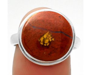 Natural Red Moss Agate Ring size-8 SDR165241 R-1156, 14x14 mm