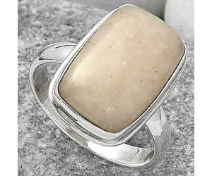 Natural Pink Scolecite Ring size-8 SDR165248 R-1156, 11x17 mm